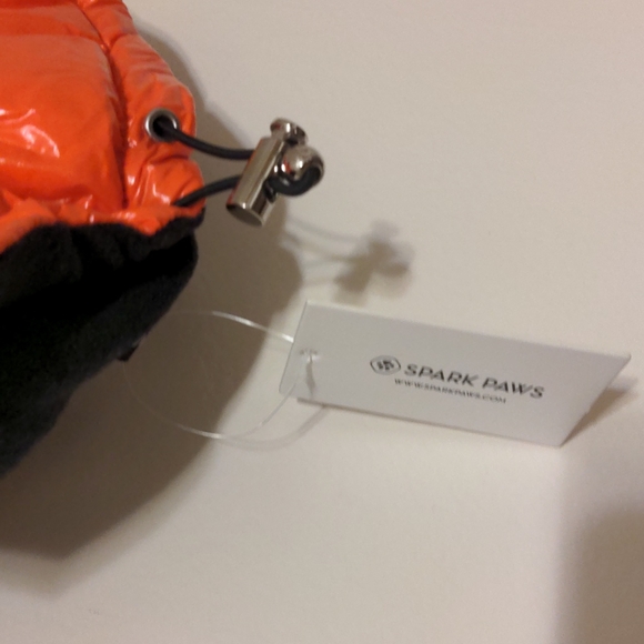 Spark paws red puffer fleece lined  faux fur brim  hoodie 3XL - Picture 3 of 11